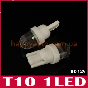 Светодиодная лампа T10-1LED вогнутая 12V (W5W)